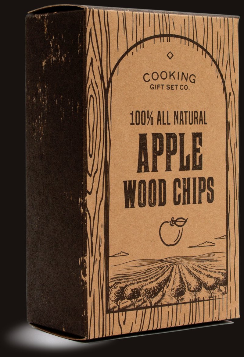 Apple wood chips box