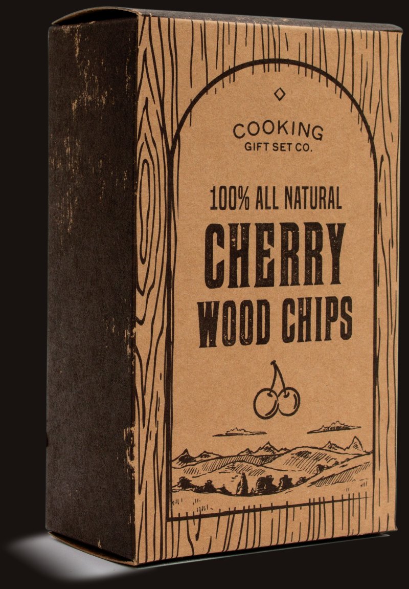 Cherry wood chips box