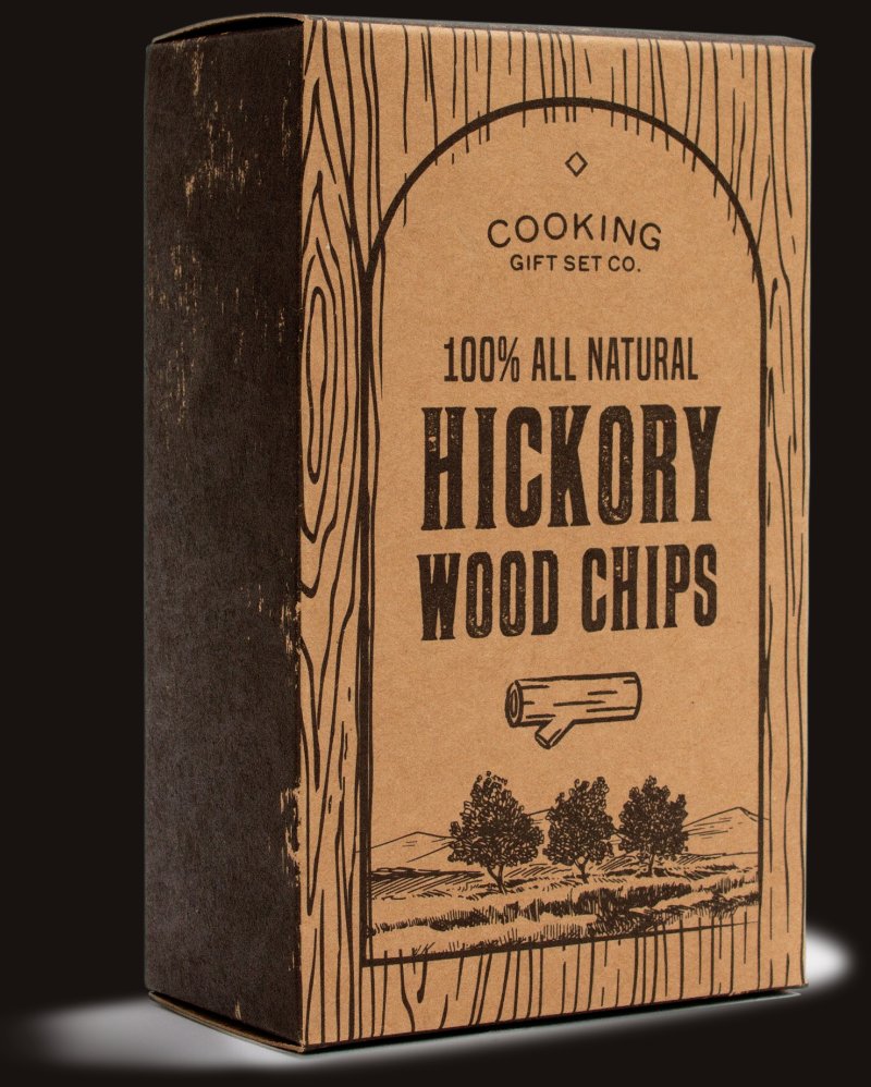 Hickory wood chips box